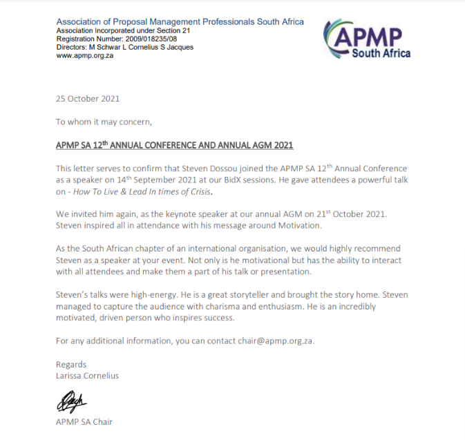APMP South Africa, 12th Annual Conference and AGM, 2021