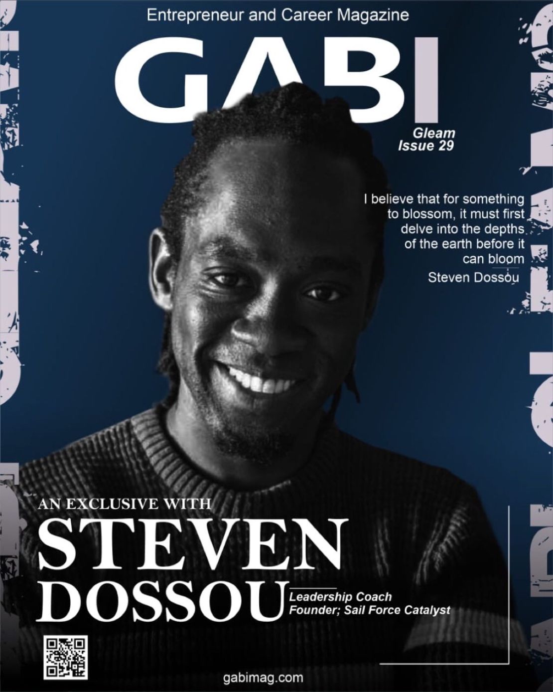 Steven Dossou on the cover of GABI Entrepreneur and Career Magazine, issue 29
